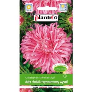 Aster Chiński Igiełkowy Wysoki Różowy 1g Plantico